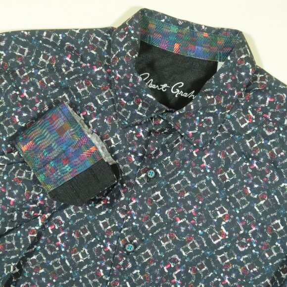 Robert Graham Barona Classic Fit Shirt Mens M Black Multicolor Printed - Picture 1 of 5